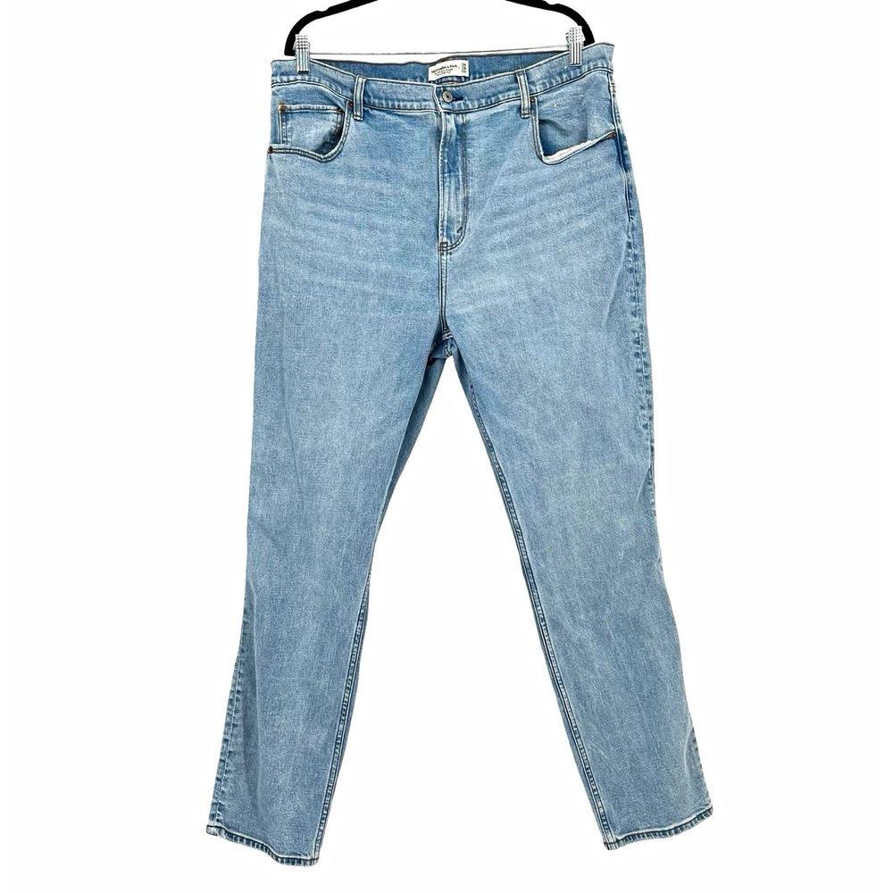 Abercrombie & Fitch Women's 34/18 90s Slim Straight Ultra High Rise Jeans Light